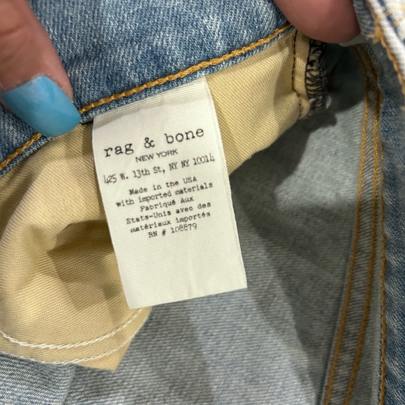 RAG & BONE • Ripped “ The Dre” Lt. Blue Jeans • sz 28 • - Picture 5 of 9